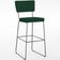 Kit 02 Banquetas Para Cozinha Sala De Jantar Base Em Aço Allana L02 Suede Verde Musgo - Lyam Decor