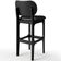 Kit 02 Banquetas Alta Para Cozinha Madeira Fixa Betta L02 Preto Couríssimo Preto - Lyam Decor