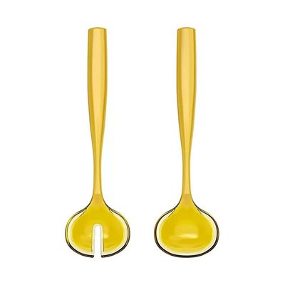 Jogo de talheres para salada em bio plástico Guzzini Dolcevita 28cm âmbar