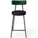 Banqueta Baixa Bar Cozinha Sala De Jantar Milão L02 Facto Verde Musgo Preto - Lyam Decor