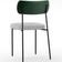Cadeira Decorativa Estofada Para Sala De Jantar Melina L02 Fcato Verde Musgo Bouclê Cinza - Lyam Decor