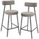 Kit 02 Banquetas Baixa Para Cozinha Sala De Jantar Bar Bancada Milão L02 Bouclê Creme - Lyam Decor