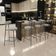 Kit 02 Banquetas Baixa Para Cozinha Sala De Jantar Bar Bancada Milão L02 Bouclê Creme - Lyam Decor