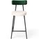 Banqueta Baixa Bar Cozinha Sala De Jantar Milão L02 Facto Verde Musgo Linho Cru - Lyam Decor