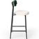 Banqueta Baixa Bar Cozinha Sala De Jantar Milão L02 Facto Verde Musgo Linho Cru - Lyam Decor
