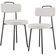 Kit 02 Cadeiras Decorativas Estofada Para Sala De Jantar Barcelona L02 Bouclê Cru - Lyam Decor