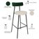 Kit 04 Banquetas Alta Bar Cozinha Sala De Jantar Milão L02 Facto Verde Musgo Linho Cru - Lyam Decor