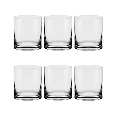 Jogo de 6 Copos de Cristal On The Rocks Oxford Flat Classic 390ml