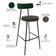 Banqueta Alta Bar Cozinha Sala De Jantar Milão L02 Facto Verde Musgo Linho Chumbo - Lyam Decor