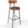 Banqueta Alta Bar Cozinha Sala De Jantar Milão L02 Couríssimo Camel Marrom - Lyam Decor