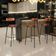Banqueta Alta Bar Cozinha Sala De Jantar Milão L02 Couríssimo Camel Marrom - Lyam Decor