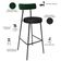 Kit 06 Banquetas Alta Bar Cozinha Sala De Jantar Milão L02 Facto Verde Couríssimo Preto - Lyam Decor