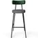 Kit 04 Banquetas Alta Bar Cozinha Sala Jantar Milão L02 Facto Verde Linho Cinza Escuro - Lyam Decor