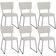Kit 06 Cadeiras Decorativas Para Sala De Jantar Allana L02 Bouclê Cru - Lyam