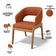 Kit 06 Cadeiras de Jantar e Estar Living Estofada Lince L02 Tecido Terracota - Lyam Decor