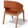 Kit 06 Cadeiras de Jantar e Estar Living Estofada Lince L02 Tecido Terracota - Lyam Decor