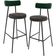 Kit 02 Banquetas Alta Bar Cozinha Sala De Jantar Milão L02 Facto Verde Linho Chumbo - Lyam Decor