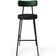 Kit 04 Banquetas Alta Bar Cozinha Sala De Jantar Milão L02 Facto Verde Couríssimo Preto - Lyam Decor