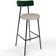 Kit 04 Banquetas Alta Bar Cozinha Sala Jantar Milão L02 Facto Verde Musgo Linho Bege - Lyam Decor