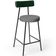 Kit 04 Banquetas Baixa Cozinha E Sala Jantar Bancada Milão L02 Facto Verde Cinza Escuro - Lyam Decor