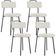 Kit 04 Cadeiras Decorativas Estofada Para Sala De Jantar Barcelona L02 Linho Champagne - Lyam