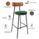 Kit 04 Banquetas Alta Bar Cozinha Sala Jantar Milão L02 Couríssimo Camel Facto Verde - Lyam Decor