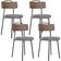 Kit 04 Cadeiras Decorativas Estofada Sala Jantar Barcelona L02 Couríssimo Marrom Pied Poule - Lyam