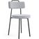 Cadeira Decorativa Estofada Para Sala De Jantar Barcelona L02 Bouclê Cinza - Lyam Decor