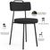 Kit 08 Cadeiras Decorativas Estofada Para Sala De Jantar Barcelona L02 Bouclê Preto - Lyam Decor