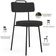 Kit 02 Cadeiras Decorativas Estofada Para Sala De Jantar Barcelona L02 Suede Preto - Lyam Decor
