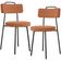 Kit 02 Cadeiras Decorativas Estofada Sala De Jantar Barcelona L02 Bouclê Terracota - Lyam Decor
