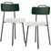 Kit 02 Cadeiras Decorativa Estofada Sala De Jantar Barcelona L02 Facto Verde Musgo Linho Cru - Lyam