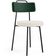 Kit 02 Cadeiras Decorativa Estofada Sala De Jantar Barcelona L02 Facto Verde Musgo Linho Cru - Lyam