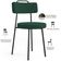 Kit 04 Cadeiras Decorativas Estofada Para Sala De Jantar Barcelona L02 Bouclê Verde - Lyam Decor