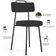 Kit 06 Cadeiras Decorativas Estofada Para Sala De Jantar Barcelona L02 Facto Preto - Lyam Decor