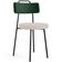Cadeira Decorativa Estofada Para Sala de Jantar Barcelona L02 Facto Verde Musgo Linho Bege - Lyam