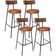 Kit 04 Banquetas Alta Bar Cozinha Sala De Jantar Milão L02 Couríssimo Marrom Camel - Lyam Decor