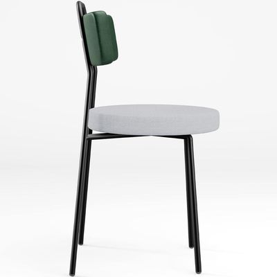 Cadeira Decorativa Estofada Para Sala de Jantar Barcelona L02 Facto Verde Musgo Linho Cinza - Lyam