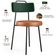 Kit 08 Cadeiras Estofada Para Sala Jantar Barcelona L02 Facto Verde Musgo Couríssimo Camel - Lyam