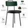 Cadeira Decorativa Estofada Sala Jantar Barcelona L02 Facto Verde Musgo Couríssimo Preto - Lyam