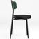 Cadeira Decorativa Estofada Sala Jantar Barcelona L02 Facto Verde Musgo Couríssimo Preto - Lyam