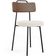 Kit 04 Cadeiras Decorativas Estofada Sala Jantar Barcelona L02 Couríssimo Marrom Linho Cru - Lyam