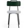 Kit 02 Cadeiras Decorativa Estofada Sala Jantar Barcelona L02 Facto Verde Musgo Linho Cinza - Lyam