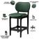 Kit 04 Banquetas Baixa Bar Cozinha E Sala De Jantar Fixa Betta Preto Facto Verde Musgo - Lyam Decor
