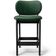 Kit 04 Banquetas Baixa Bar Cozinha E Sala De Jantar Fixa Betta Preto Facto Verde Musgo - Lyam Decor