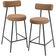 Kit 02 Banquetas Baixa Para Cozinha Sala De Jantar Bar Bancada Milão L02 Bouclê Mostarda - Lyam Decor
