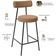 Kit 02 Banquetas Baixa Para Cozinha Sala De Jantar Bar Bancada Milão L02 Bouclê Mostarda - Lyam Decor