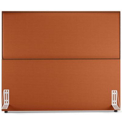 Cabeceira Box Casal King Com Tachas 195 cm Vicenza L02 Tecido Terracota - Lyam Decor