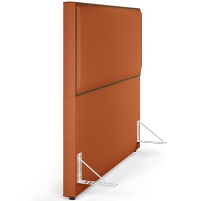 Cabeceira Box Casal King Com Tachas 195 cm Vicenza L02 Tecido Terracota - Lyam Decor