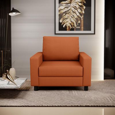 Poltrona Decorativa Para Sala De Estar E Recepção Malta L02 Tecido Terracota - Lyam Decor